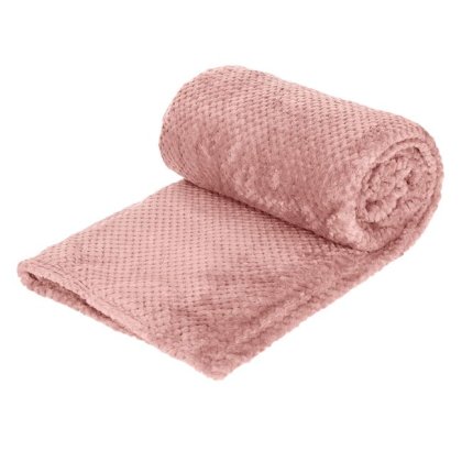 Patura Catifelata Powder Pink 220x150cm