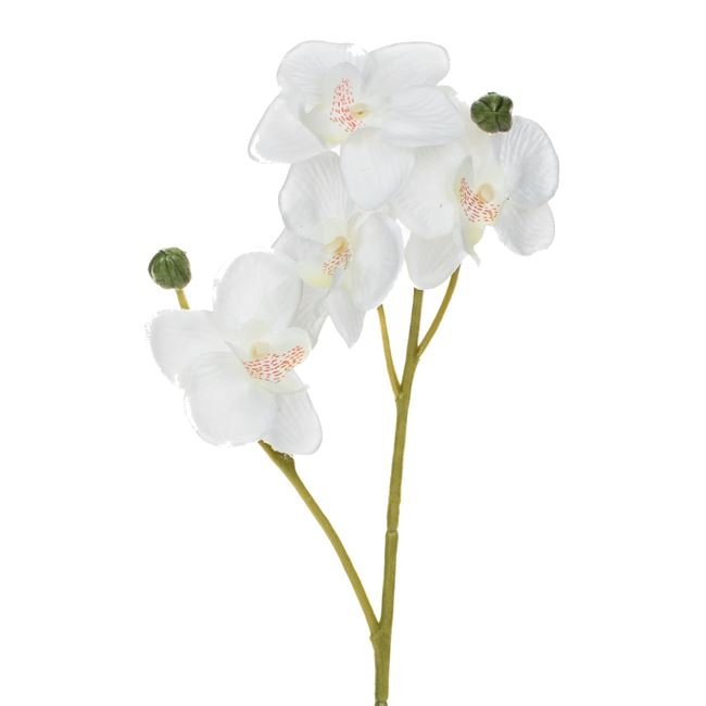 Floare Artificiala Orhidee Alba Crem 35cm