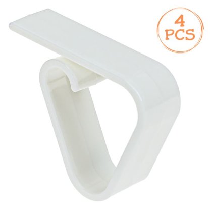 Cleme Albe din Plastic Fixare Fata de Masa - 4buc