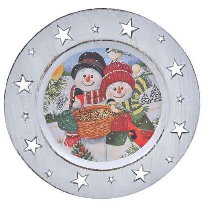 Platou Decorativ Rotund din Plastic Om de Zapada Stele Ø33cm