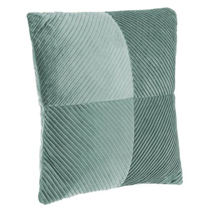 Perna Decorativa de Iarna Velvet Verde cu Dungi 45x45cm