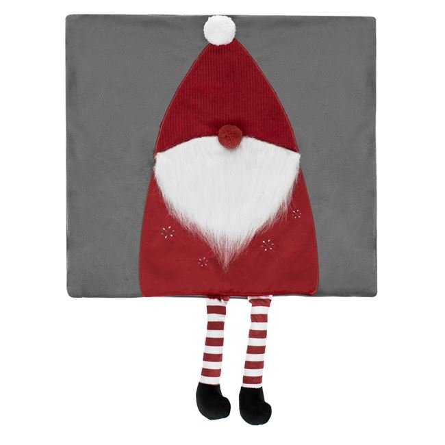 Fata de Perna Decorativa de Craciun Gnome cu Picioare Lungi & Blana 40x40cm
