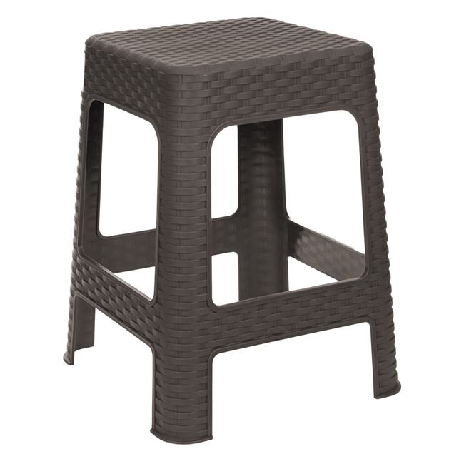 Taburet din Plastic tip Ratan Maro Mat 36.5x36.5x46cm