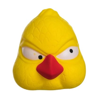 Jucarie Squishy VICTINY® Pasare Galbena cu Ochi Mari 7x7x9cm