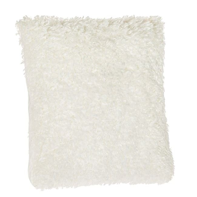 Perna Decorativa de Blana Off White Teddy pentru Canapea 45x45cm