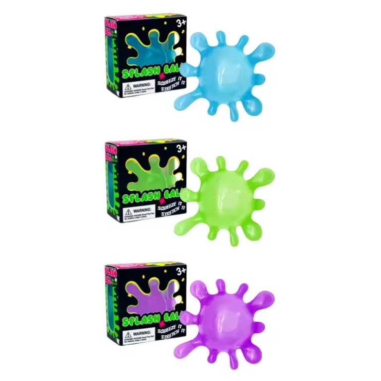 Jucarie squeeze, VICTINY® model Splash ball, Antistres, CULOARE RANDOM MOV/ROZ/ALBASTRU/GALBEN