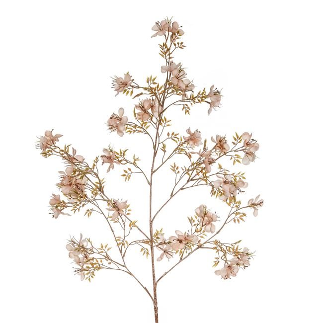 Floare Artificiala cu Tulpina Lunga Floricele Mici Dusty Pink 103cm