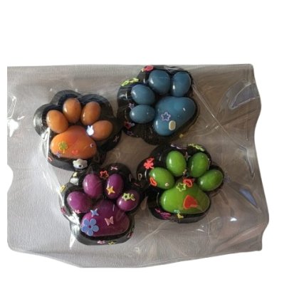 Set 4 labute de 3 cm, squishy, moale, VICTINY, negru / multicolor