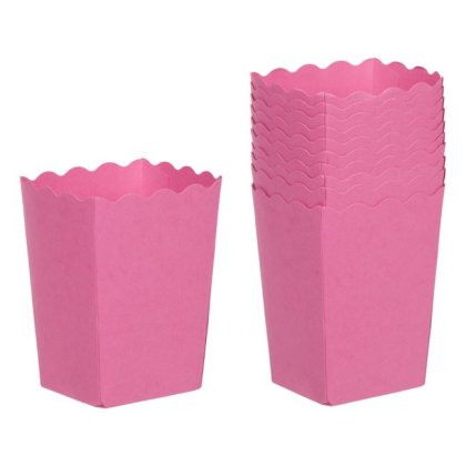 Cutii Fucsia pentru Gustari 8x8x12cm - 10buc