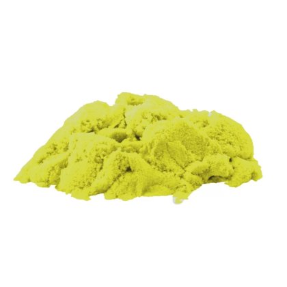 Nisip kinetic, VICTINY ® 6 forme plastic, usor de modelat, cutie pachet 1 kg, galben