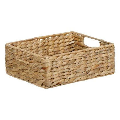 Cos de Depozitare din Iacint de Apa cu Manere 25x20x9cm
