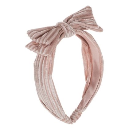 Coronita Par Lata Powder Pink cu Fundita pentru Copii
