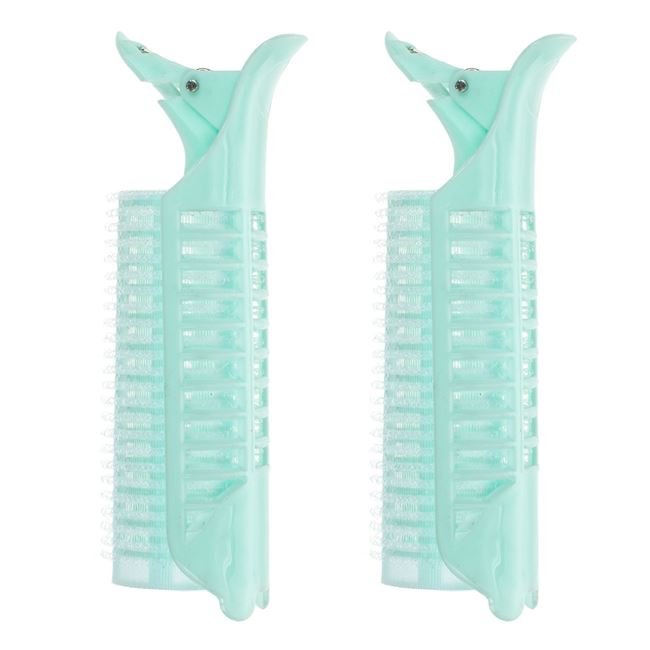 Bigudiuri cu Scai & Clips Verde Menta 11cm - 2buc