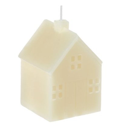 Lumanare Ecru Casa 3D 5.5x5.5x8cm