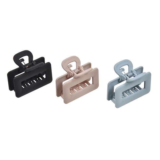 Clame Par Mate Gri Nude Neagra pentru Femei 6.5cm - 3buc