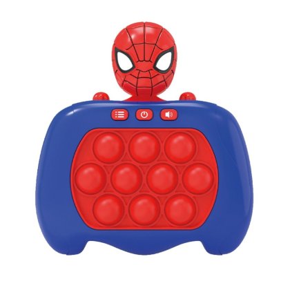 Jucarie interactiva, Spiderman, Plastic, POP IT Quick Push Game, 3+, Albastru/Rosu