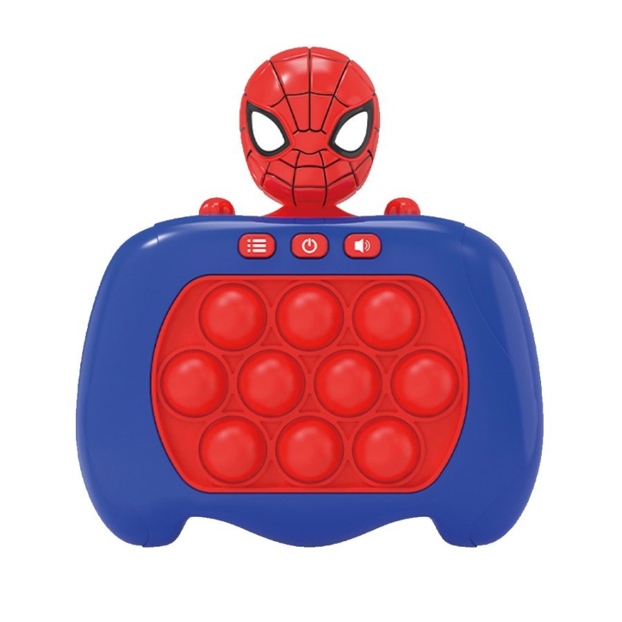 Jucarie interactiva, Spiderman, Plastic, POP IT Quick Push Game, 3+, Albastru/Rosu