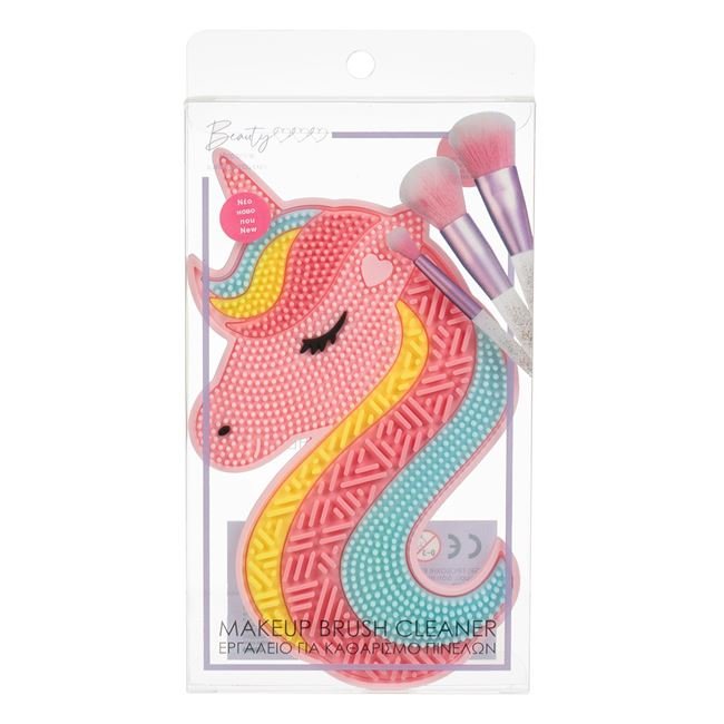 Suport din Silicon Unicorn pentru Curatarea Pensulelor de Machiaj 9.5x17cm