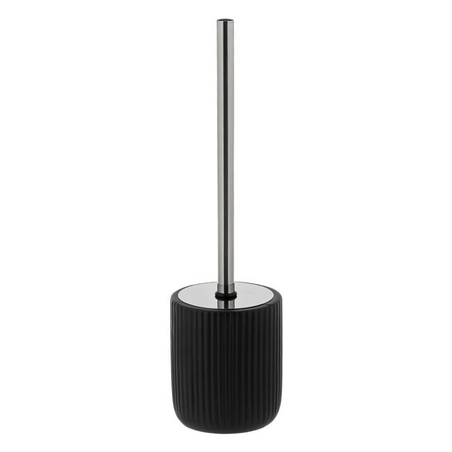 Perie WC Ceramica Neagra Argintie 38cm