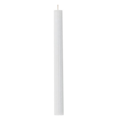 Lumanare Parfumata Alba cu Dungi pentru Sfesnic Ø2x23cm