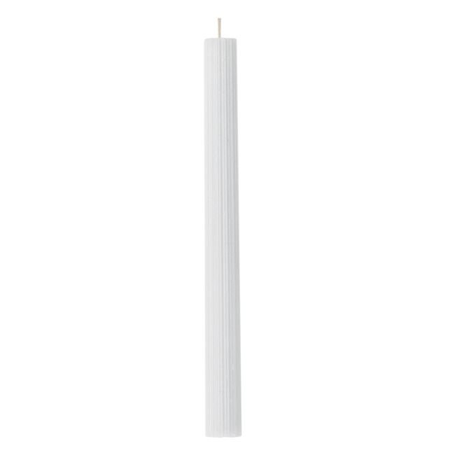 Lumanare Parfumata Alba cu Dungi pentru Sfesnic Ø2x23cm