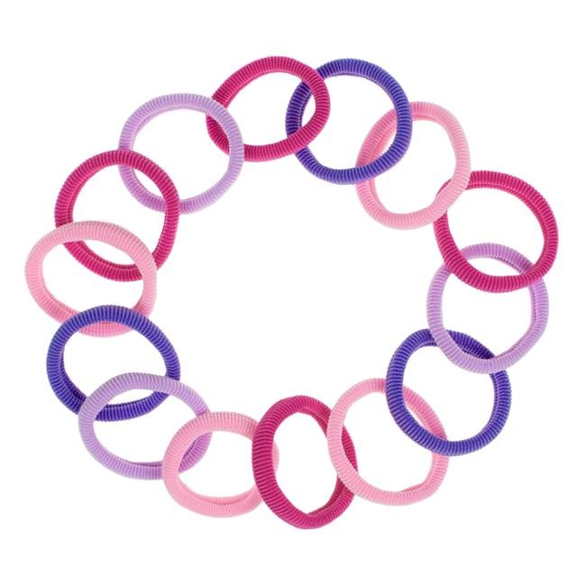 Elastice Par Frotte Roz Lila Mov Fucsia pentru Copii - 14buc