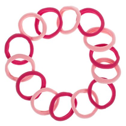Elastice Par Frotte Fucsia Roz pentru Femei - 14buc
