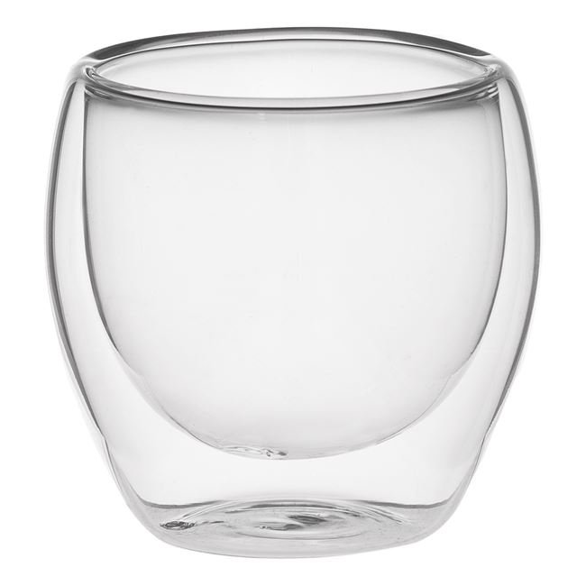 Pahar din Sticla Transparenta cu Pereti Dubli 80ml