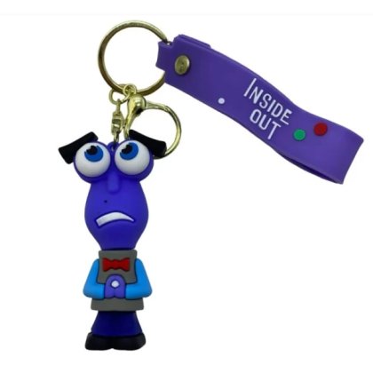 Breloc pentru Chei VICTINY® Ghiozdan, Geanta, Penar, model Frica, inside out, Pentru Copii, mov