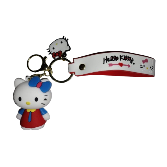 Breloc pentru Chei Ghiozdan, Geanta, Penar, model cravata rosu albastru, hello kitty, Pentru Copii