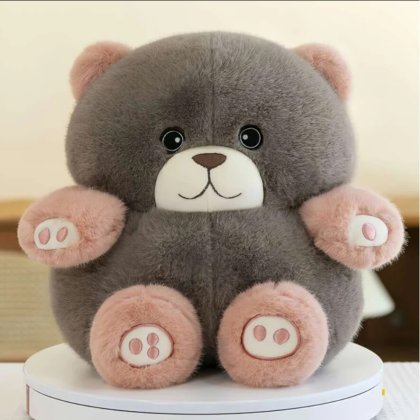 Ursulet de plus VICTINY® maro/roz, 30 cm
