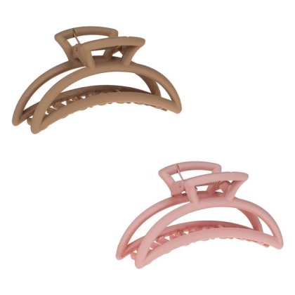 Clame Par Taupe Powder Pink pentru Femei 11cm - 2buc