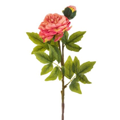 Floare Artificiala cu Tulpina Lunga Trandafir Roz Fucsia 82cm