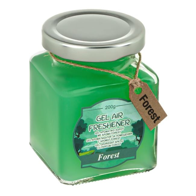 Odorizant Camera Gel Verde in Reciepient din Sticla cu Aroma Forest 200g