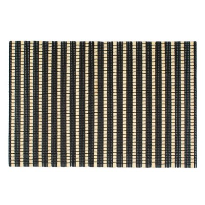 Suport din Bambus Negru cu Dungi Bej 45x30.5cm