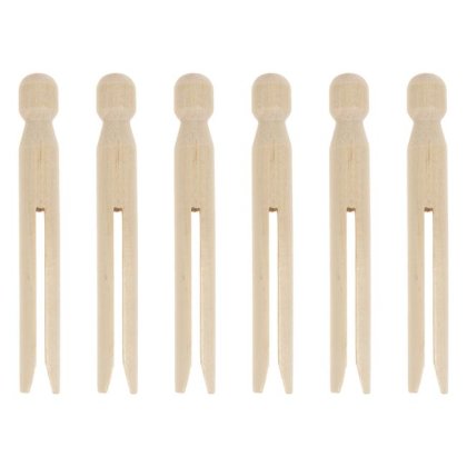 Betisoare in Forma de Corp de Papusa de Culoare Naturala pentru Creatii Ø1.4x11cm - 6buc