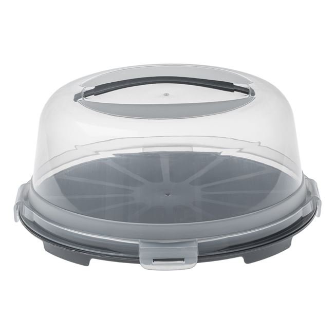 Suport din Plastic Antracit Rotund pentru Chec 33.5x14.5cm