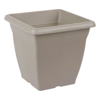 Ghiveci din Plastic pentru Flori Patrat Moca 25.5x25.5x24.5cm - 9Lt
