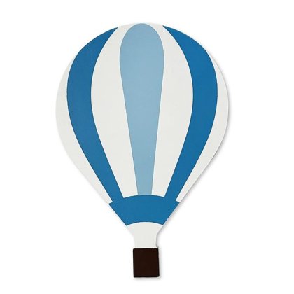 Balon de Aer Alb Bleu cu Dungi & LED Ø15.5x23cm