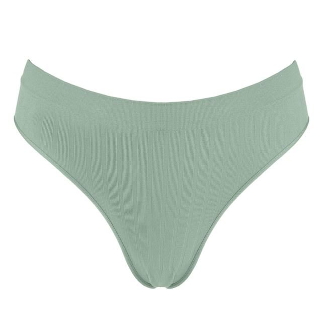 Chiloti Ribbed Seamless Kaki pentru Femei - One Size