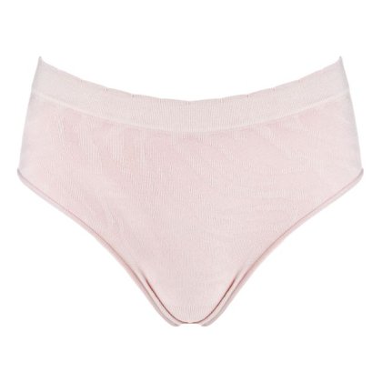 Chiloti Roz Nude Seamless Zebra cu Elastic Lat pentru Femei - One Size