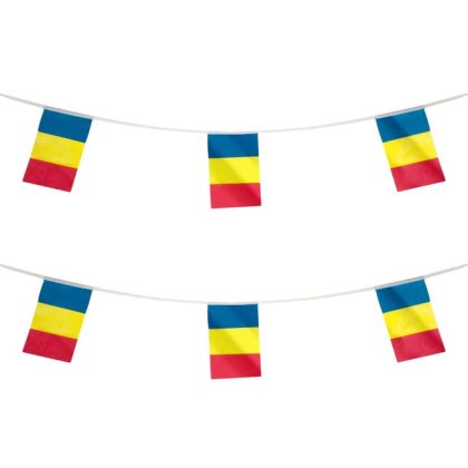 Ghirlanda cu Steaguri Romania 6m