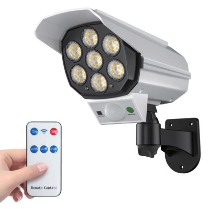 Proiector Solar LED cu Telecomanda & Senzor de Miscare 18x8x12cm
