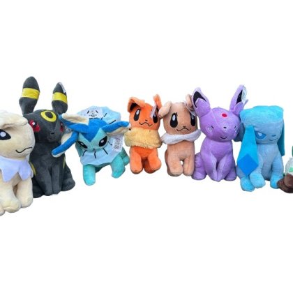 Set 6 Jucarii de plus VICTINY®, Evolutia Eevee, multicolor, 22 cm