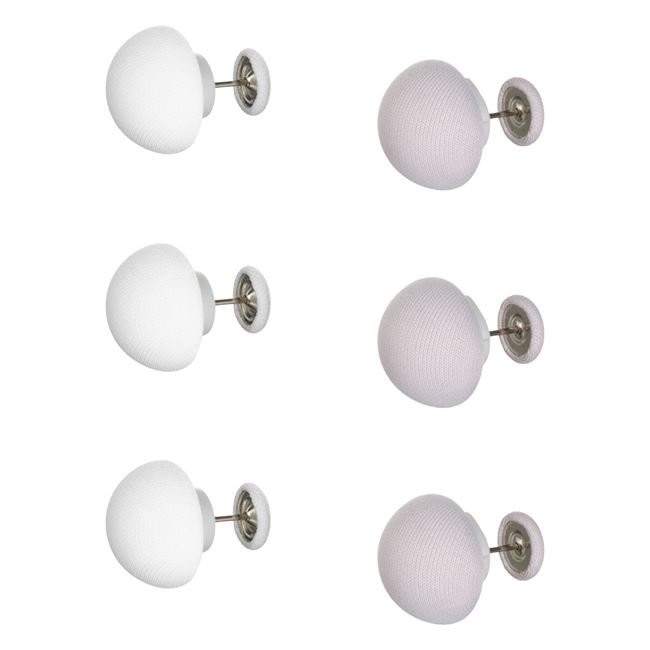 Set Cleme Gri Albe de Fixat Plapuma Ø2x3cm - 6buc