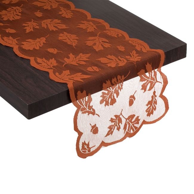 Napron Decorativ cu Model Frunze de Toamna & Ghinde 185x33cm