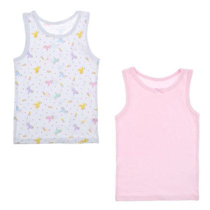 Set Maiouri Alb Roz Unicorn Fundita Satinata pentru Copii - 2buc