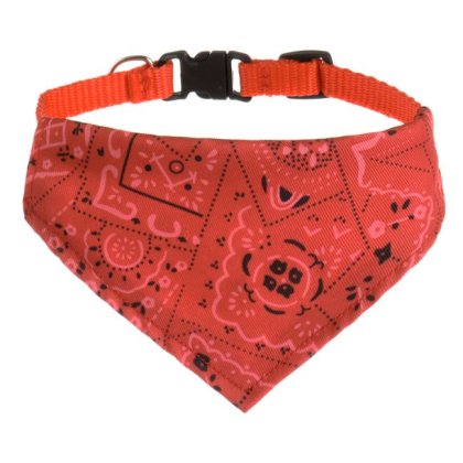 Zgarda Bandana Rosie cu Model Paisley pentru Caine 30x1cm (S)
