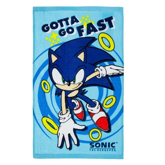 Prosop Fata din Bumbac Bleu Sonic pentru Baieti 30x50cm