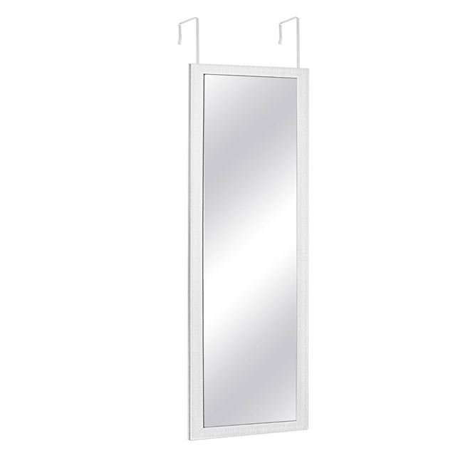 Oglinda cu Cadru Alb pentru Usa 30x120cm